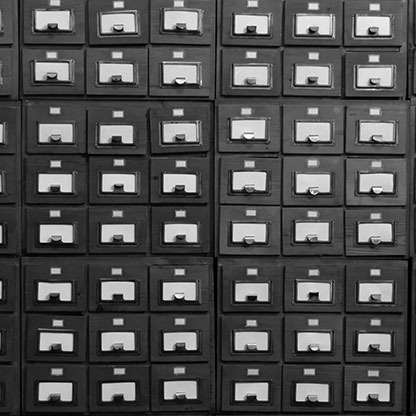 Vintage filing cabinets.